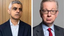 Sadiq Khan (left) is unhappy with Michael Gove (right)