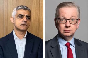 Sadiq Khan (left) is unhappy with Michael Gove (right)
