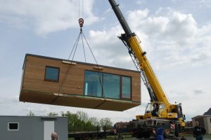 The council could start installing modular homes on car parks (credit Abastav via Wikimedia Commons)