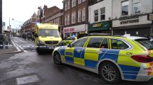 Emergency response to a collision in Church Street, Enfield