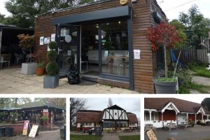 Whitewebbs Cafe (top) and (bottom, from left) cafes at Trent, Oakwood and Town parks