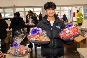 A volunteer at last year's Basket Brigade UK event
