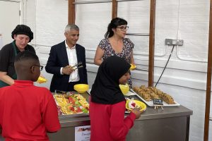Sadiq Khan pictured on a visit to Newport Primary School in Waltham Forest borough in September (credit Noah Vickers/LDRS)