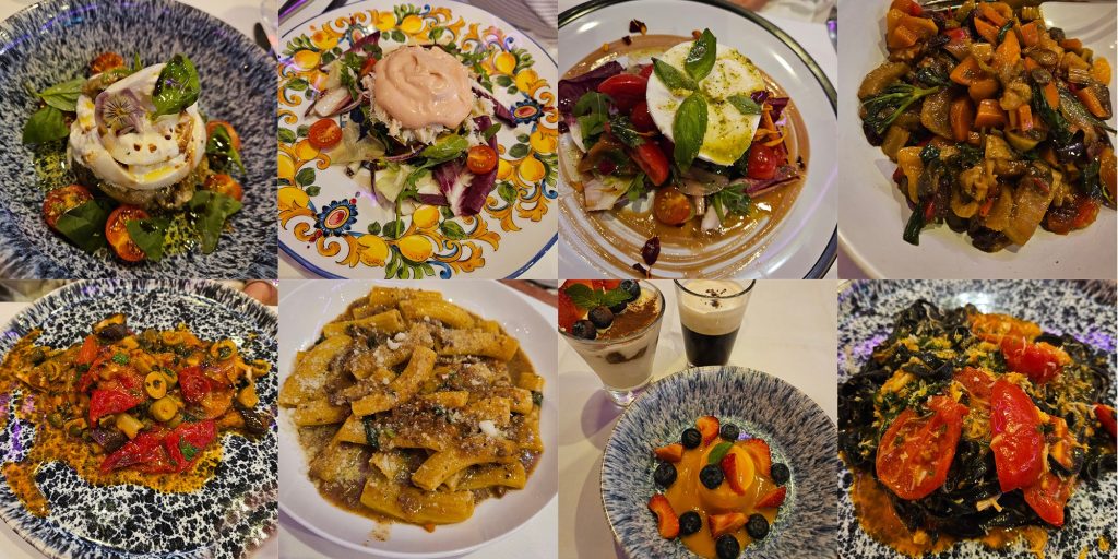 Montage of dishes at Lizzie's Cucina