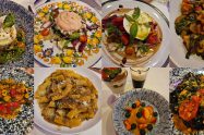 Montage of dishes at Lizzie's Cucina