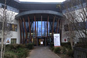 The entrance to the maternity unit at North Mid