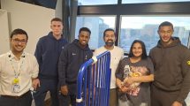 Spurs stars including Ryan Sessegnon (centre) visited patients at North Mid