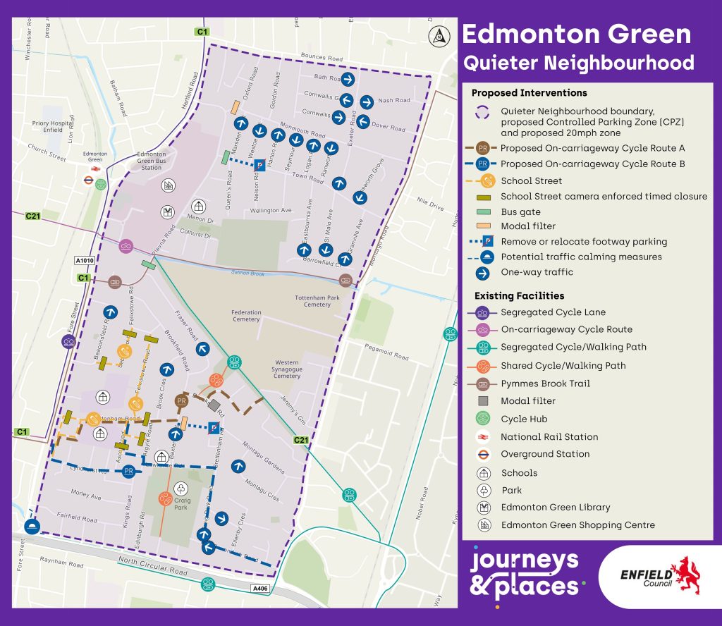 Edmonton Green Quieter Neighbourhood proposals