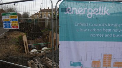Energetik pipework being installed in Edmonton