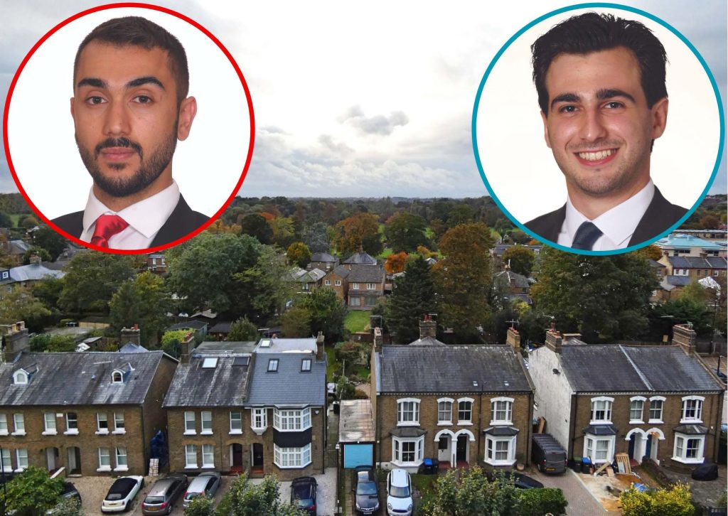 Labour group deputy leader Ergin Erbil (inset left) and Tory group leader Alex Georgiou (inset right)