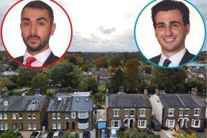 Labour group deputy leader Ergin Erbil (inset left) and Tory group leader Alex Georgiou (inset right)