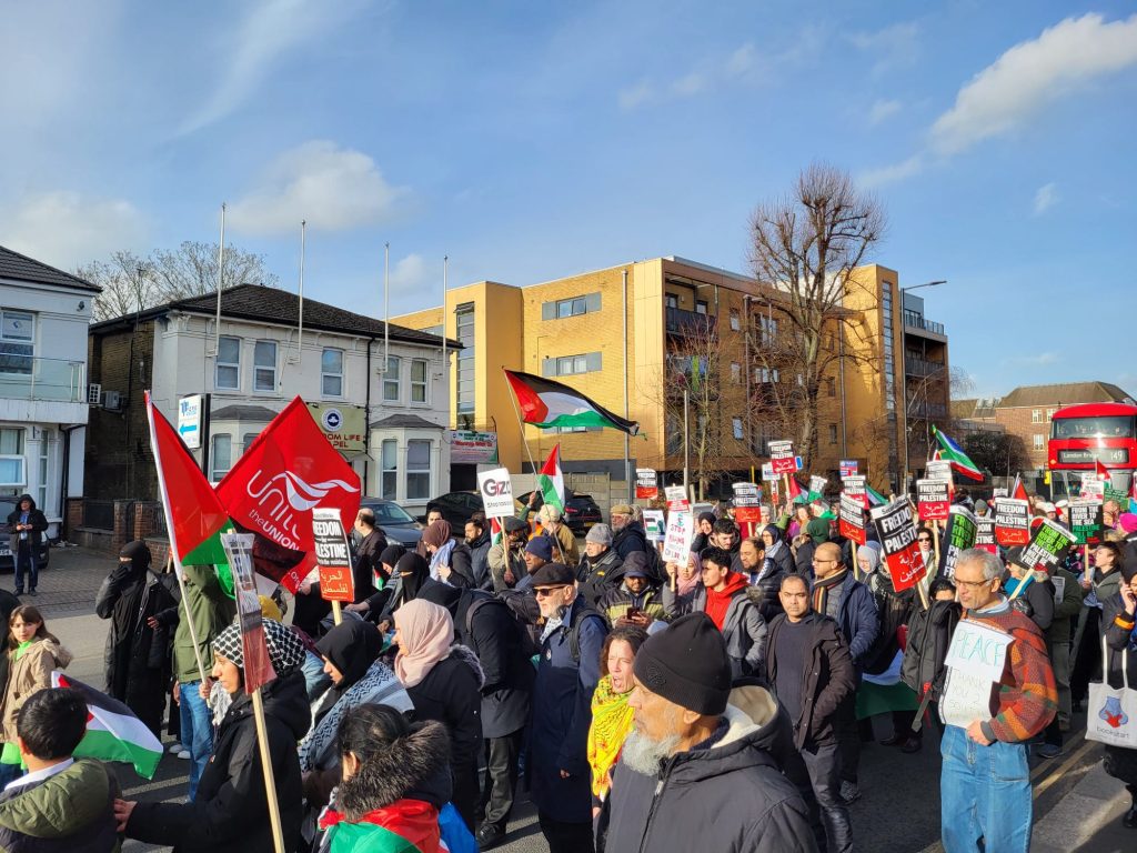 A pro-Palestine protest in Edmonton last weekend