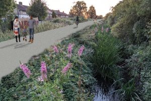 Enfield Council's visualisation of the newly-named Boundary Brook Park