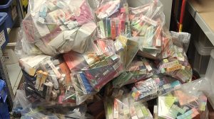 Bags of disposable vapes seized by Enfield Council