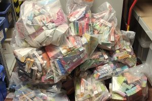 Bags of disposable vapes seized by Enfield Council
