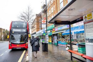 Bus stop with CCTV (credit TfL)