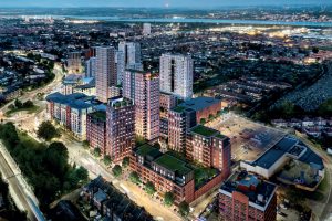 Aerial view of how the whole redevelopment is planned to look when complete (credit Crosstree Real Estate Partners)