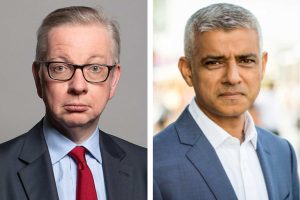 Michael Gove (left) has urged London mayor Sadiq Khan (right) to build more homes