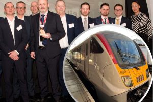 Greater Anglia staff with their award