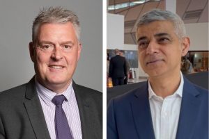 Lee Anderson MP (left) and London mayor Sadiq Khan (right)