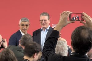 Sadiq Khan and Sir Keir Starmer at this morning's launch event