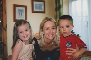 Sue with children Sasha and Daniel