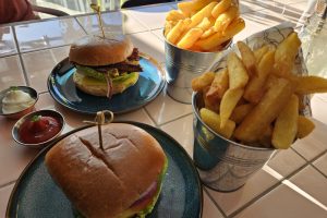 Burgers and fries at Genesis