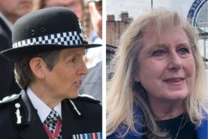 Former Mte commissioner Cressida Dick (left) and Tory mayoral candidate Susan Hall (right, credit LDRS/Noah Vickers)