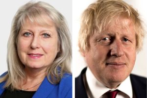 Susan Hall (left) and Boris Johnson (right, credit No10/Tom Evans)