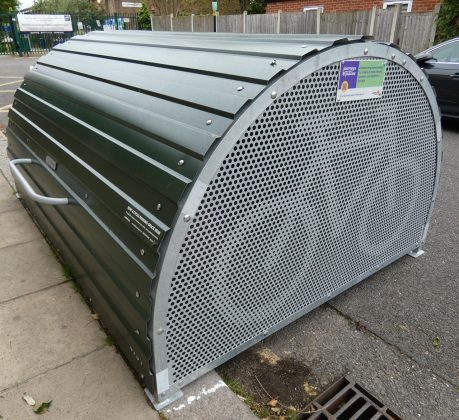 A Cyclehoop bike hanger in Sketty Road, Enfield