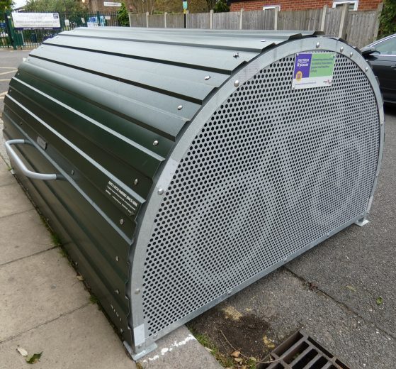 A Cyclehoop bike hanger in Sketty Road, Enfield