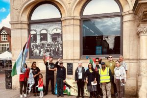 Protesters at Barclays in Enfield Town