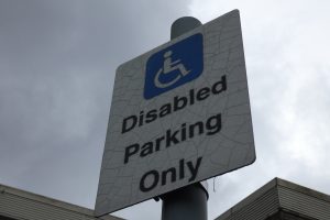 Only Blue Badge holders are permitted to park in disabled bays