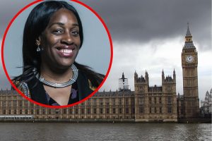 The Houses of Parliament and (inset) Edmonton MP Kate Osamor