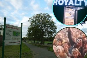 Broomfield Park and (insets) clubbers at The Royalty in Southgate