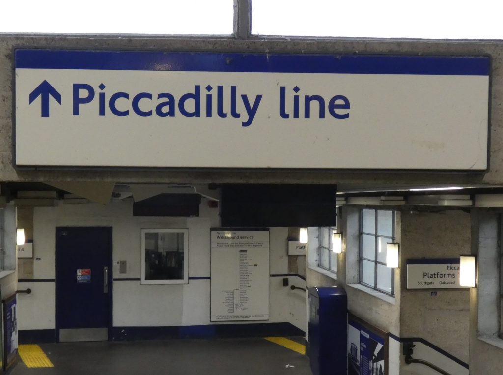 The Piccadilly Line at Arnos Grove Station