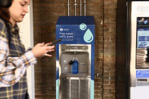 A water fountain installed by TfL