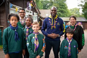 New chief scout Dwayne Fields at his investiture (credit Scouts)