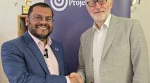 Khalid Sadur with Your Party co-founder Jeremy Corbyn