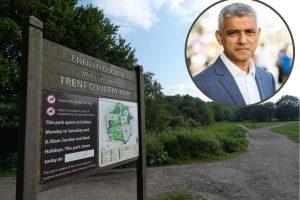 Trent Park and (inset) Sadiq Khan