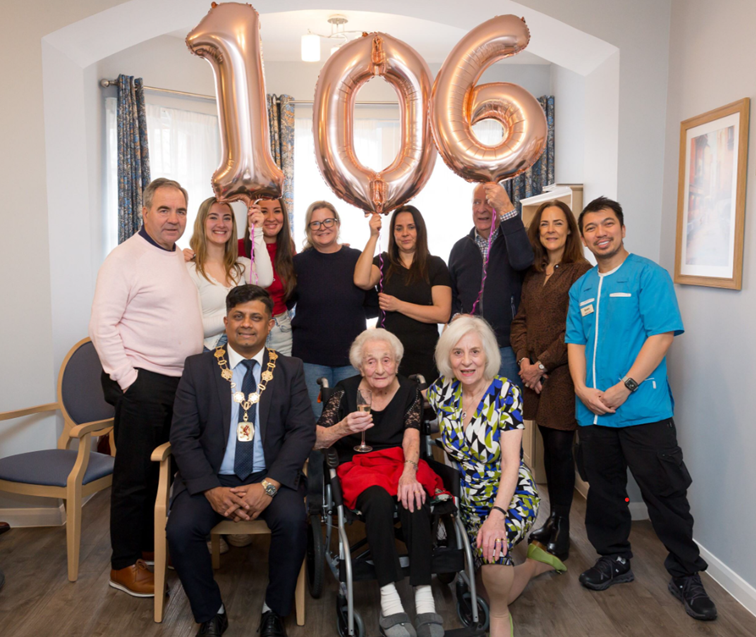 Enfield Resident Turns 106 Celebrated by Friends and Family