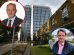 Enfield Civic Centre with Labour Tim Leaver (inset left) and Conservative James Hockney (inset right)