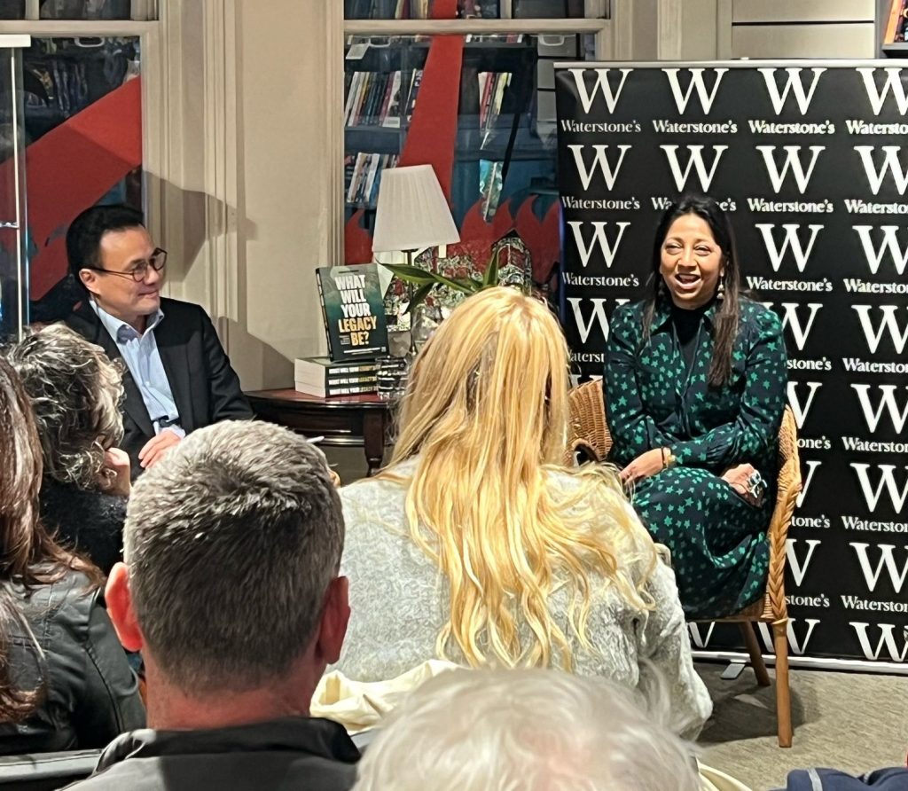 Sangeeta Waldron speaking at the Waterstones book launch last week