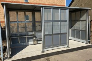 One of the new shelters at Brimsdown Station