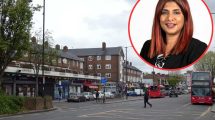 Fore Street in Edmonton and (inset) Marina Ahmad AM