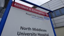The accident and emergency unit at North Middlesex University Hospital