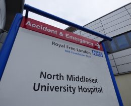 The accident and emergency unit at North Middlesex University Hospital