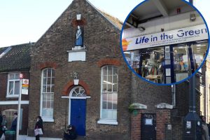 Edmonton Charity School and (inset) the Learning for Life Charity