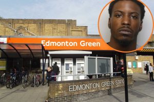Edmonton Green Station and (inset) Zepheniah Dufeal