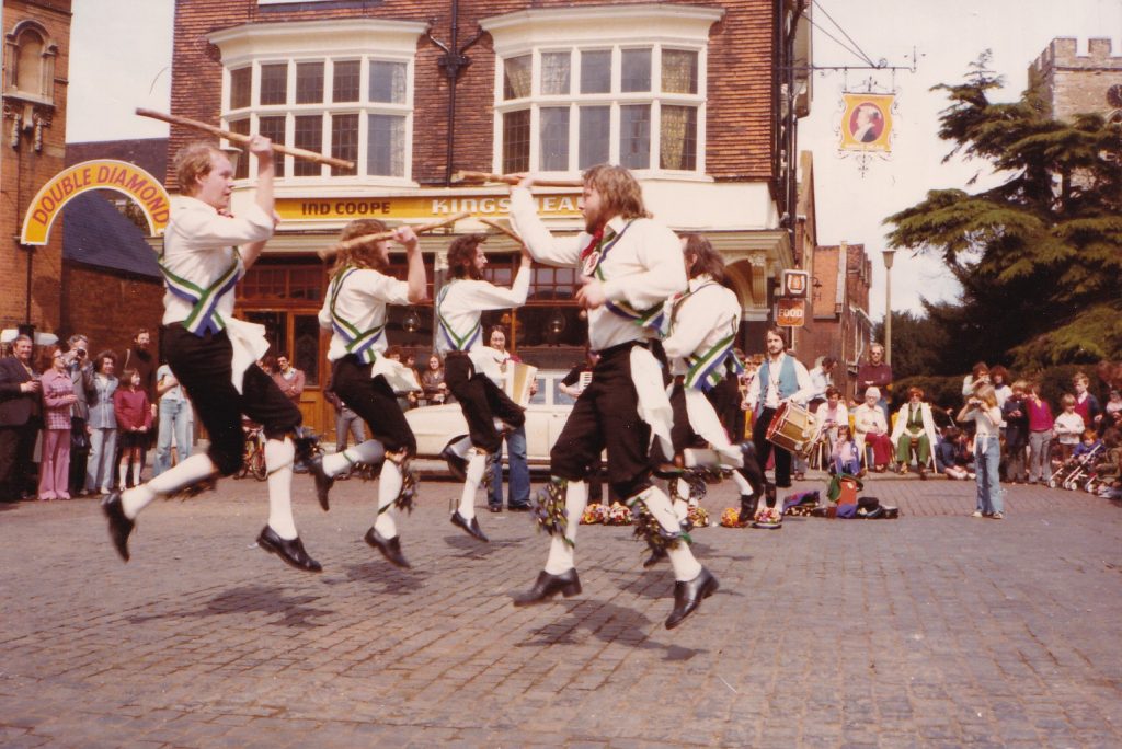 Etcetera Morris Men performing in Enfield Town in the 1970s